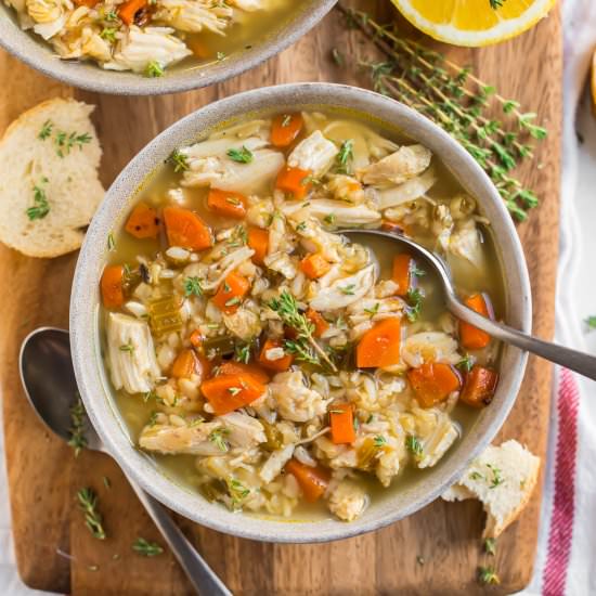 Crock Pot Chicken and Rice Soup