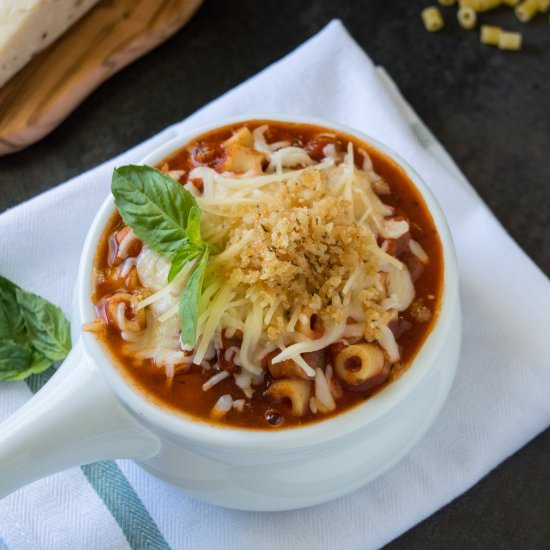 Crockpot Chicken Parmesan Soup