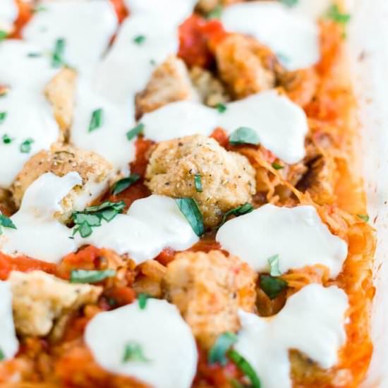Chicken Parm Squash Casserole
