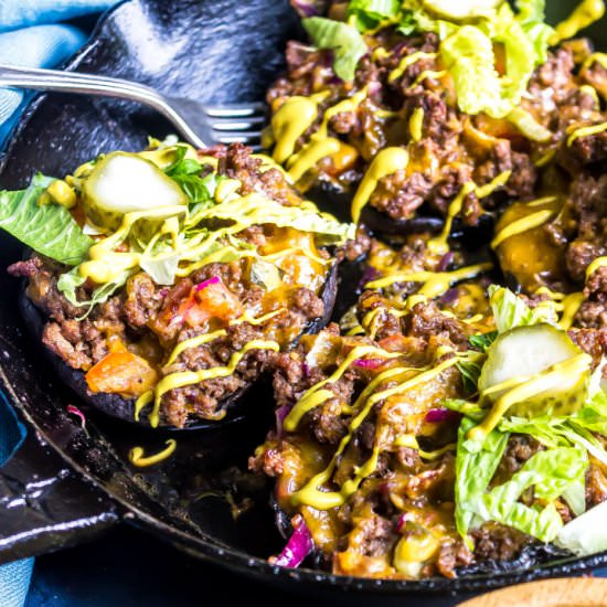 Cheeseburger Stuffed Portobello’s