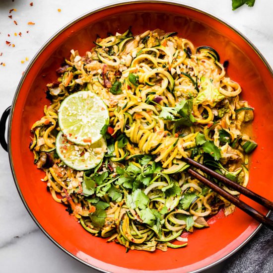 Satay Spiralized Veggie Stir Fry