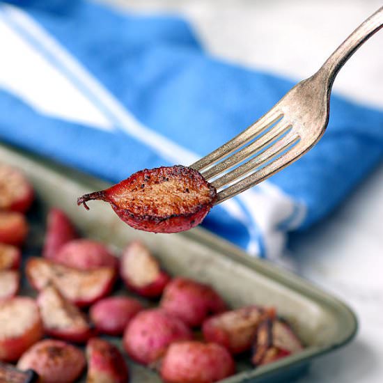 Anchovy Butter Roasted Radishes