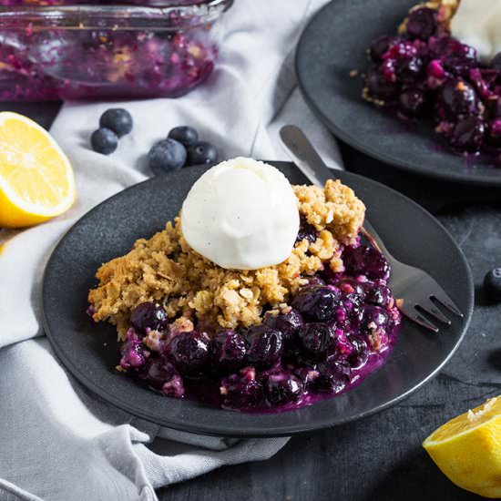 Lemon and Blueberry Crumble