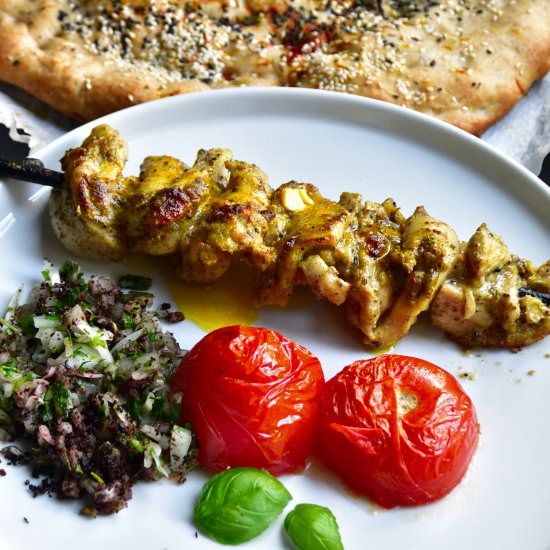 Persian seven-spice chicken kebab
