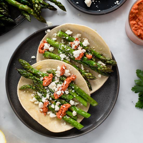 Roasted Asparagus Tacos