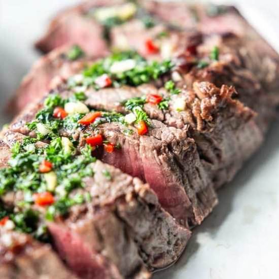 Chimichurri steak