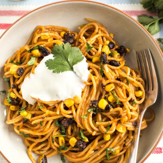 Enchilada noodles