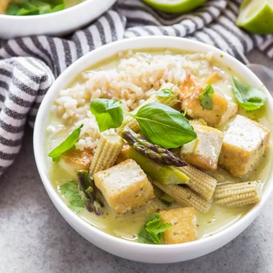 Vegan Thai Green Curry with Tofu