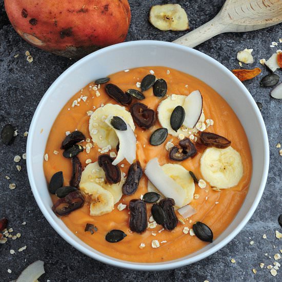 Sweet potato-banana smoothie bowl