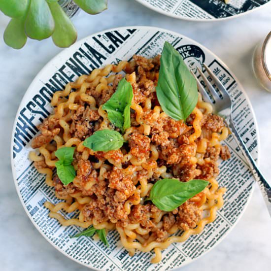 Spicy-Sweet Sambal Pork Noodles