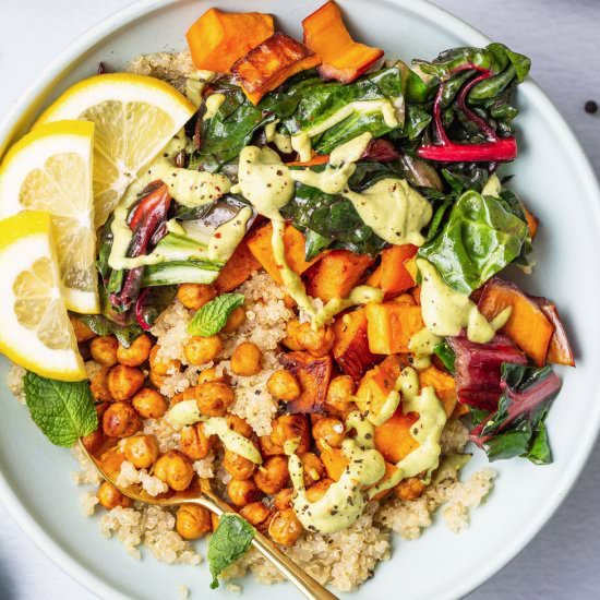 Buddha Bowl With Poblano Tahini