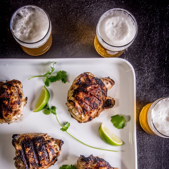 Grilled Cilantro Lime Beer Chicken
