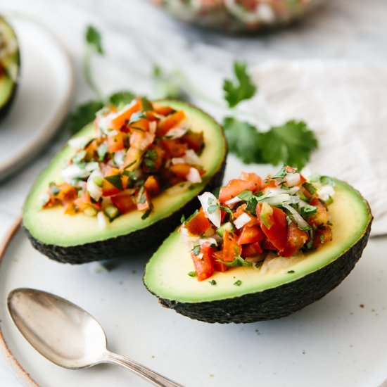 Pico De Gallo Stuffed Avocados