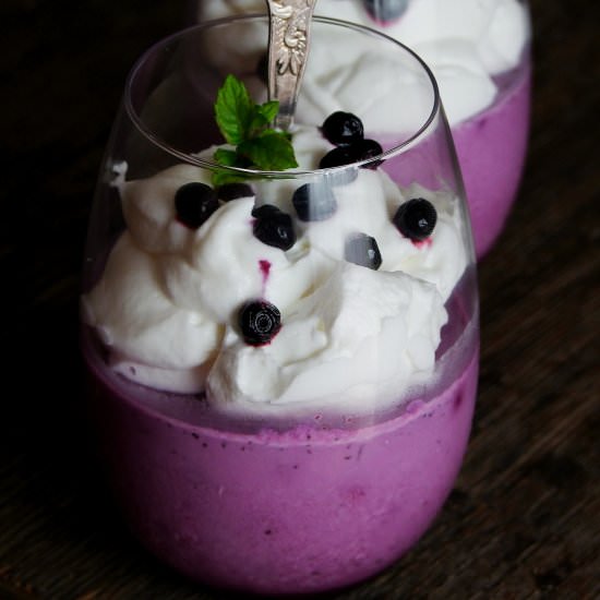 blueberry panna cotta