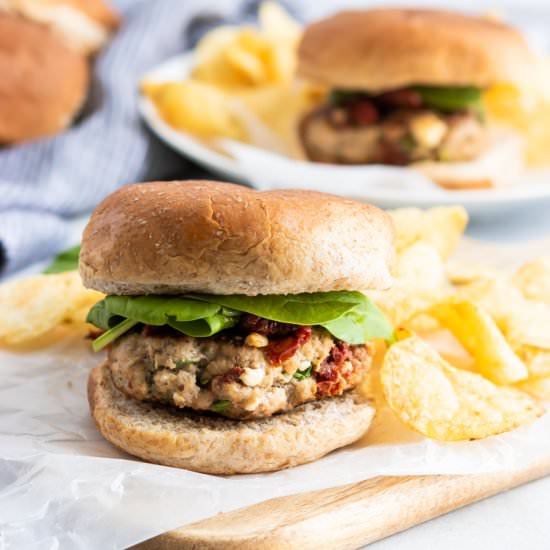 Sun-Dried Tomato Turkey Burgers