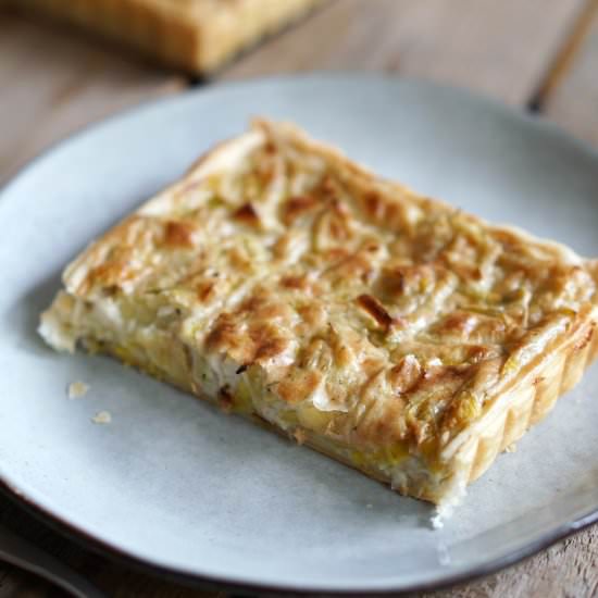 Creamy Potato Leek Tart