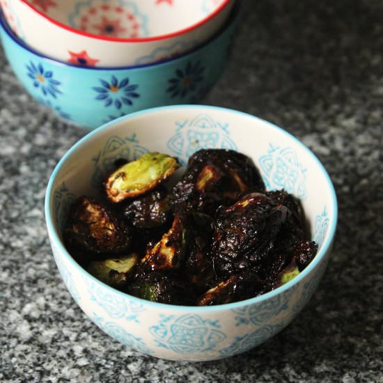 Spicy Sweet Fried Brussels Sprouts