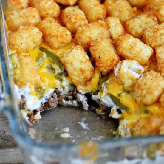 THE BEST TATER TOT CASSEROLE