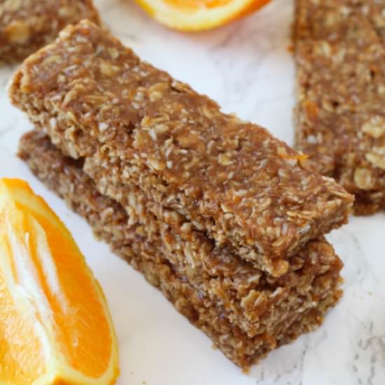 Orange Coconut Granola Bars