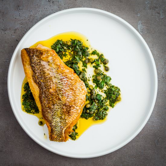 Crispy skin Snapper w/ Caper Salsa