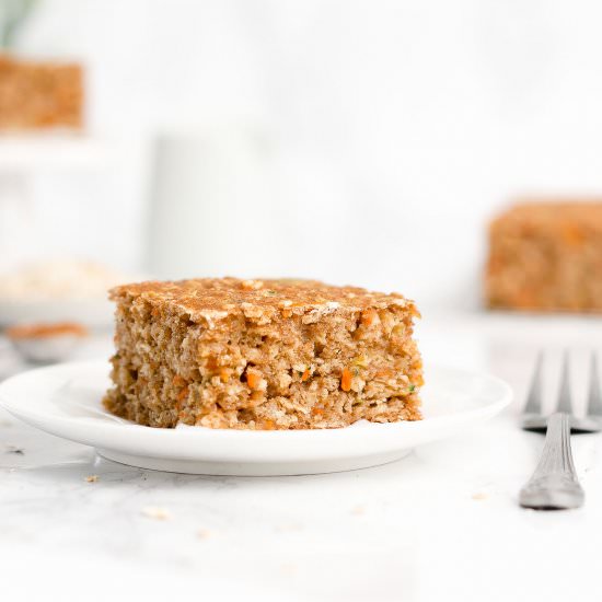 Carrot Zucchini Oatmeal Snack Cake