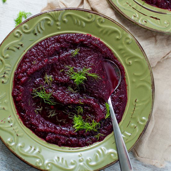 Vegan Beet and Fennel Soup