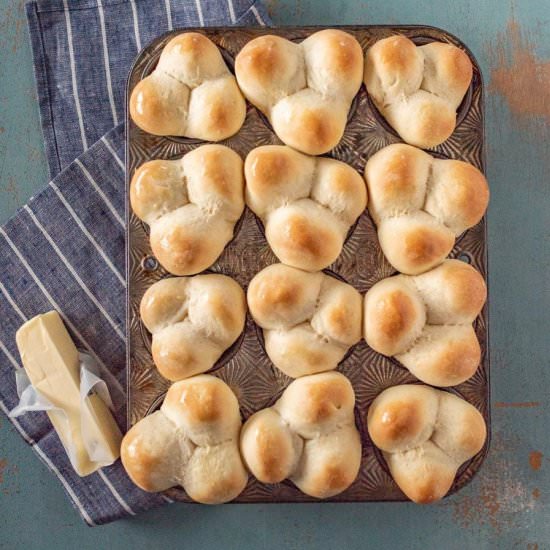Grandma Lucy’s Famous Clover Rolls