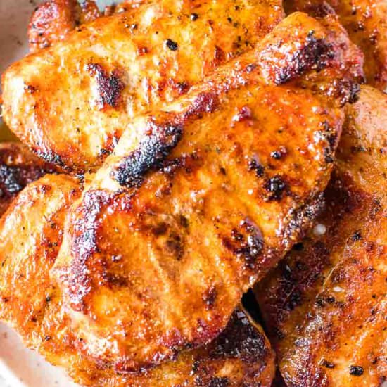 Grilled Boneless Pork Chops