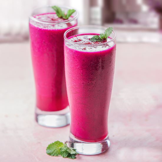 Lemon Pear Dragon Fruit Smoothies