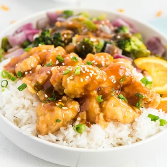 Orange Chicken with Stir-Fry Veggie