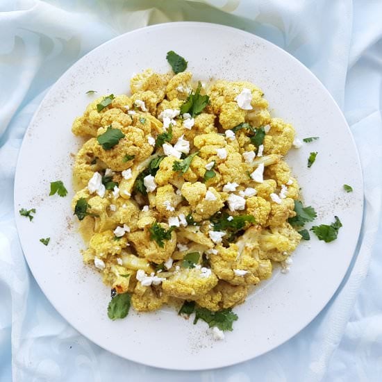 Roasted Cauliflower With Yogurt