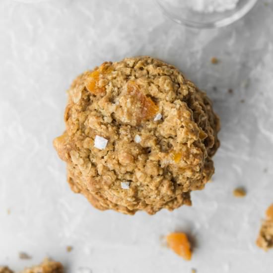 salted apricot oatmeal cookies