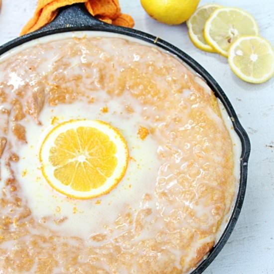 Lemon Cake with Orange Glaze