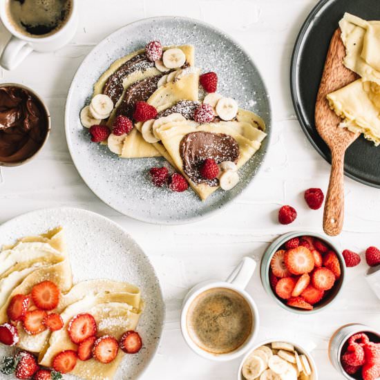 Crepes with Banana and Nutella