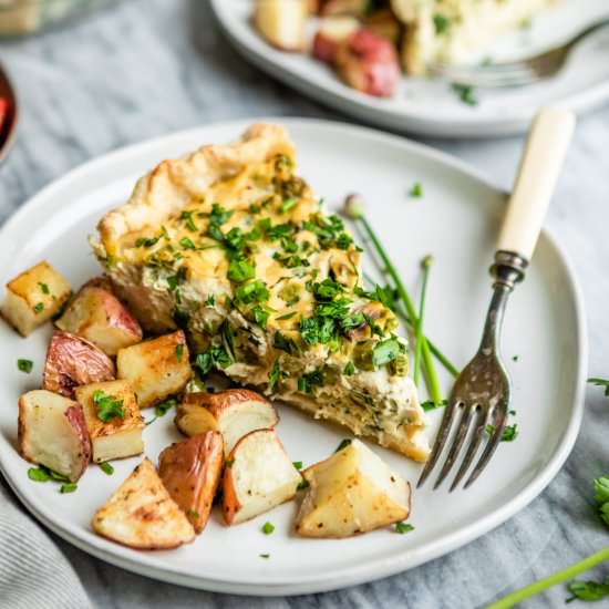 Spring Vegetable Vegan Quiche