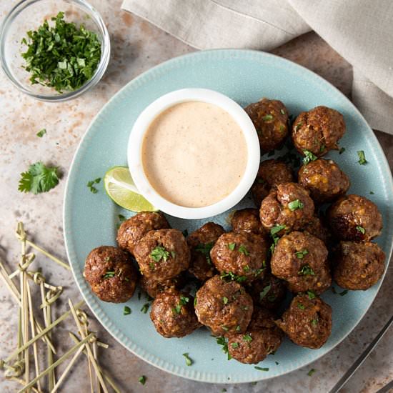 taco ranch meatballs