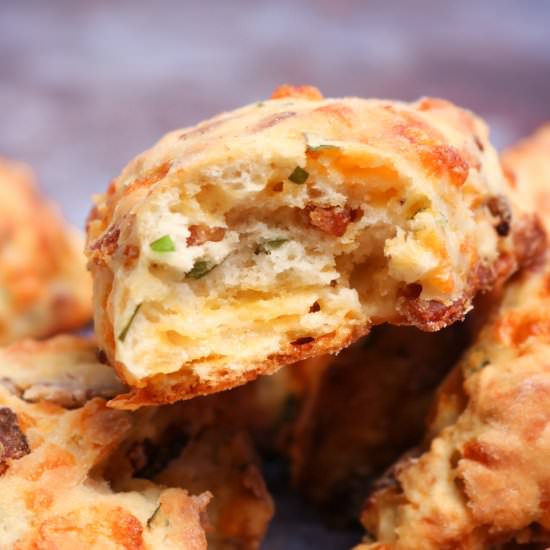 bacon, cheddar, and chive scones