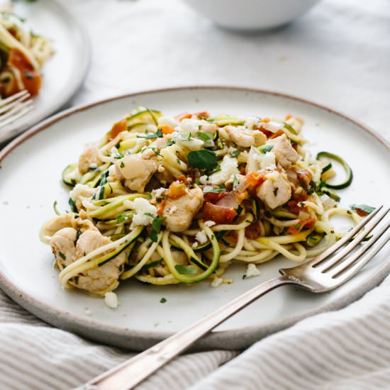 Mexican Chicken Zucchini Noodles