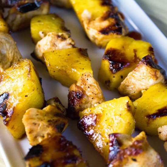 Sriracha Chicken & Pineapple Kebabs