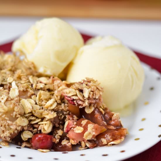 Cranberry, Apple & Pear Crisp