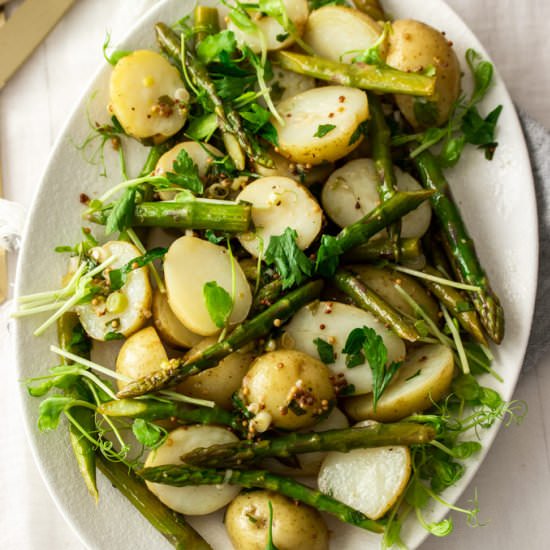 Warm Potato Asparagus Salad