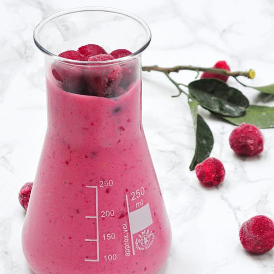 Cherry and banana smoothie