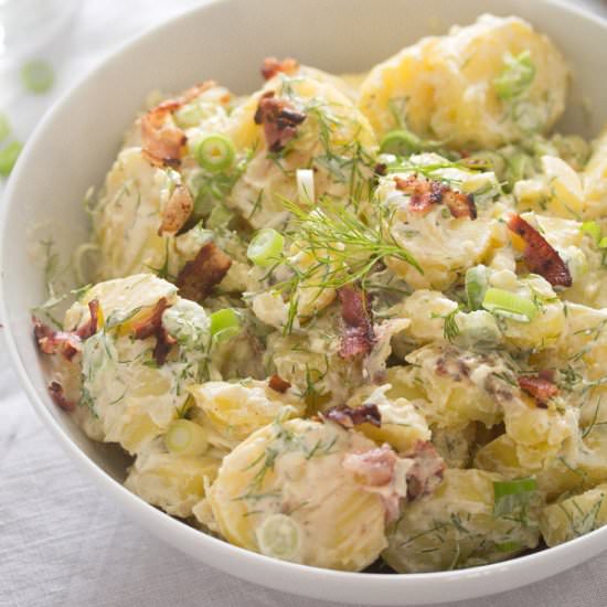 Sour Cream Potato Salad with Bacon