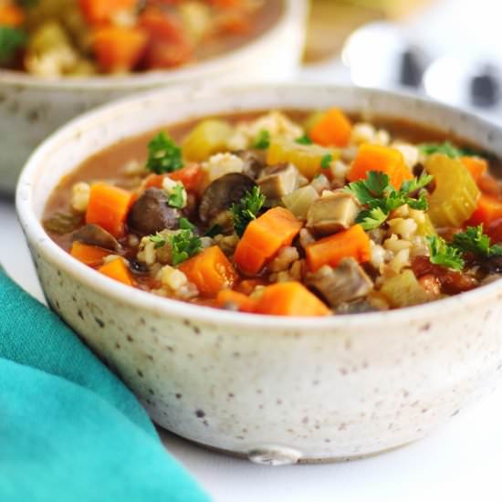 Instant Pot vegetable barley soup