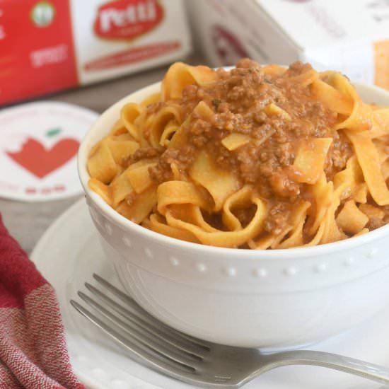 Tagliatelle with Ragu alla Bolognes