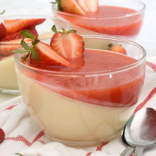 Panna Cotta with Berry Sauce
