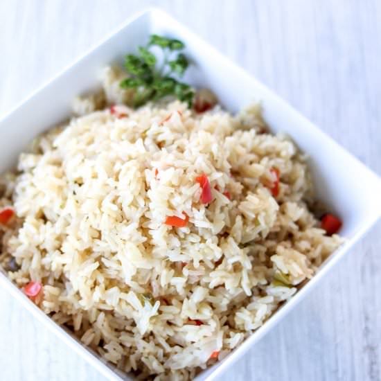 Instant Pot Brown Rice with Peppers