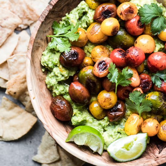 Guacamole with Blistered Tomatoes