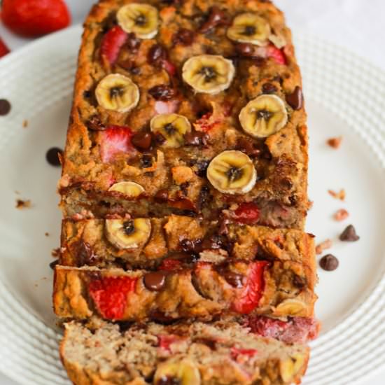 Paleo Strawberry Banana Bread