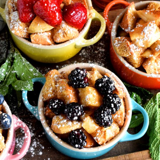 Individual Baked Bagel French Toast